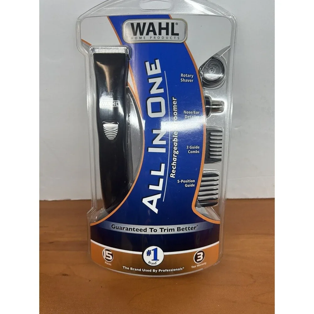New WAHL All In One Rechargeable Groomer Trimmer Shaver Ear Nose 9865-2201 Seal